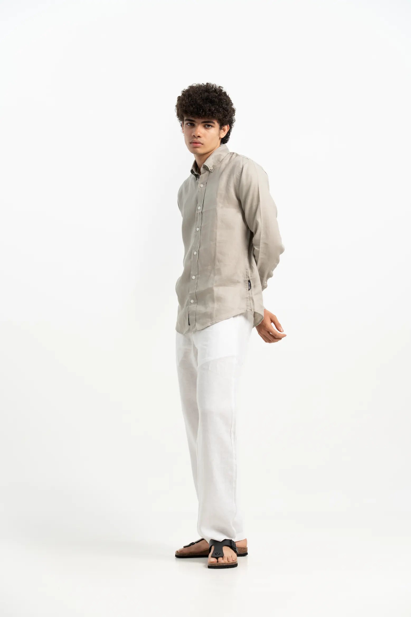 VELAIR LINEN ROYAL BEIGE SHIRT