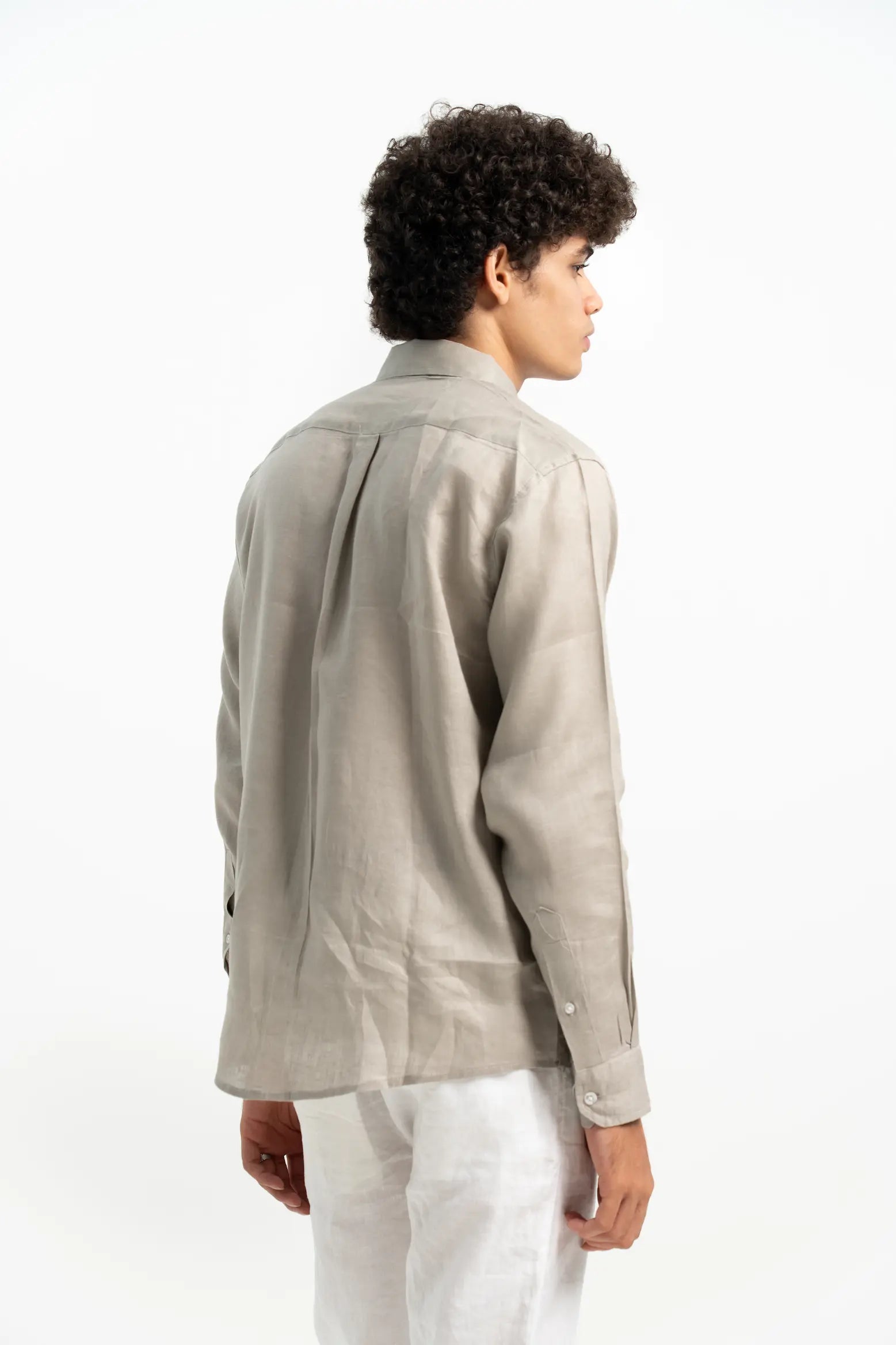 VELAIR LINEN ROYAL BEIGE SHIRT