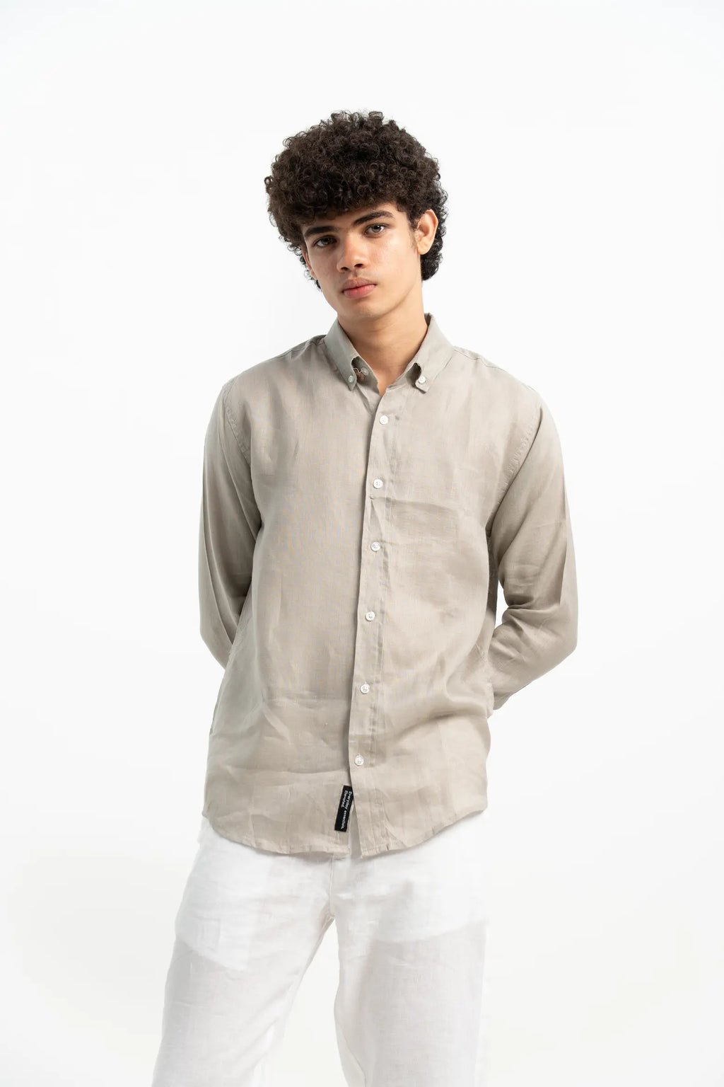VELAIR LINEN ROYAL BEIGE SHIRT