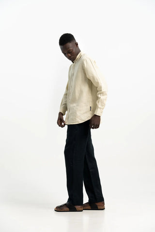 VELAIR LINEN BUTTER SCOTCH SHIRT