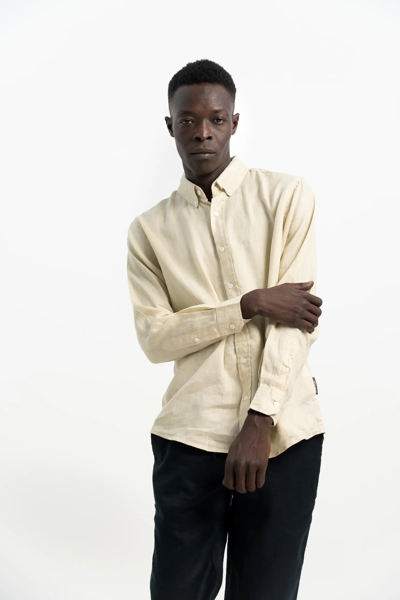 VELAIR LINEN BUTTER SCOTCH SHIRT