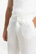 VELAIR LINEN WHITE TROUSERS