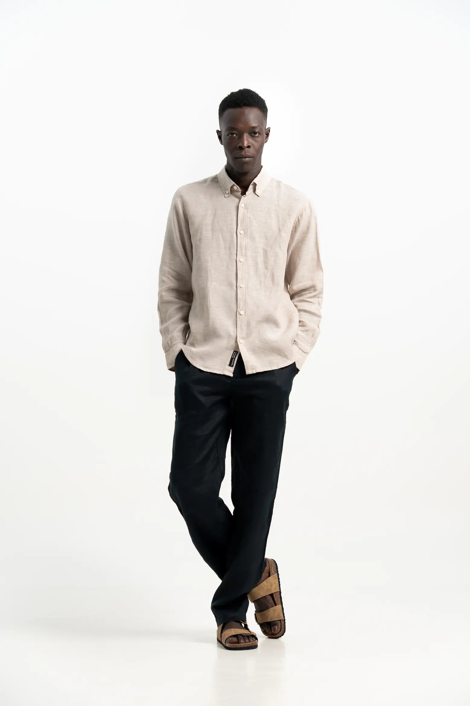 VELAIR LINEN TEXTURE LINEN SHIRT