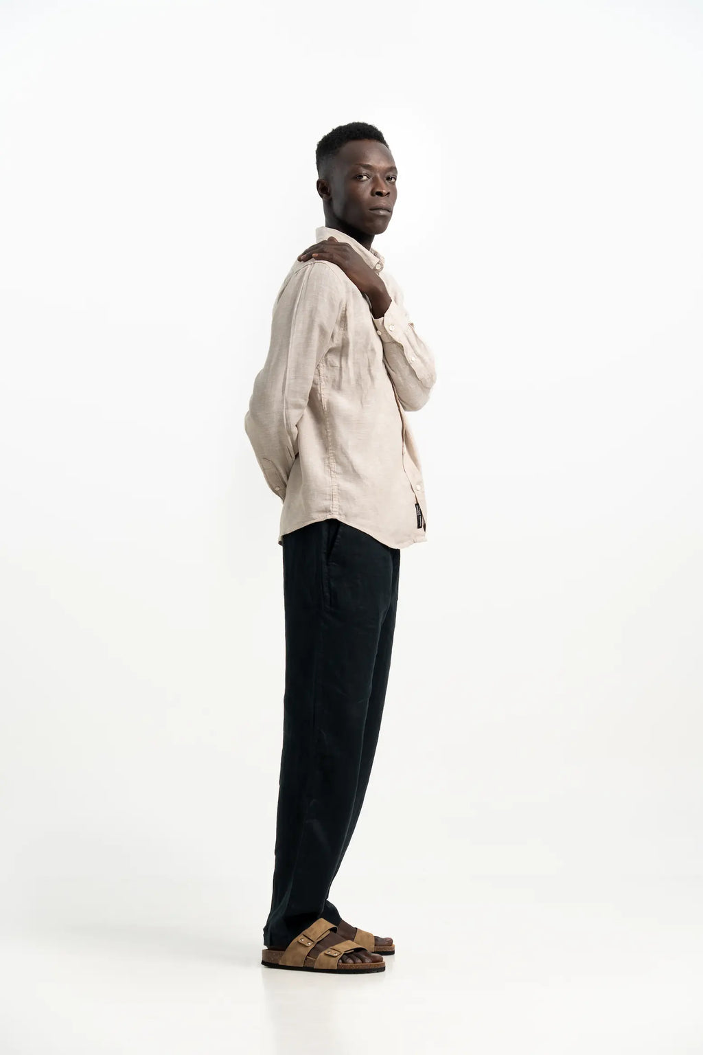 VELAIR LINEN TEXTURE LINEN SHIRT