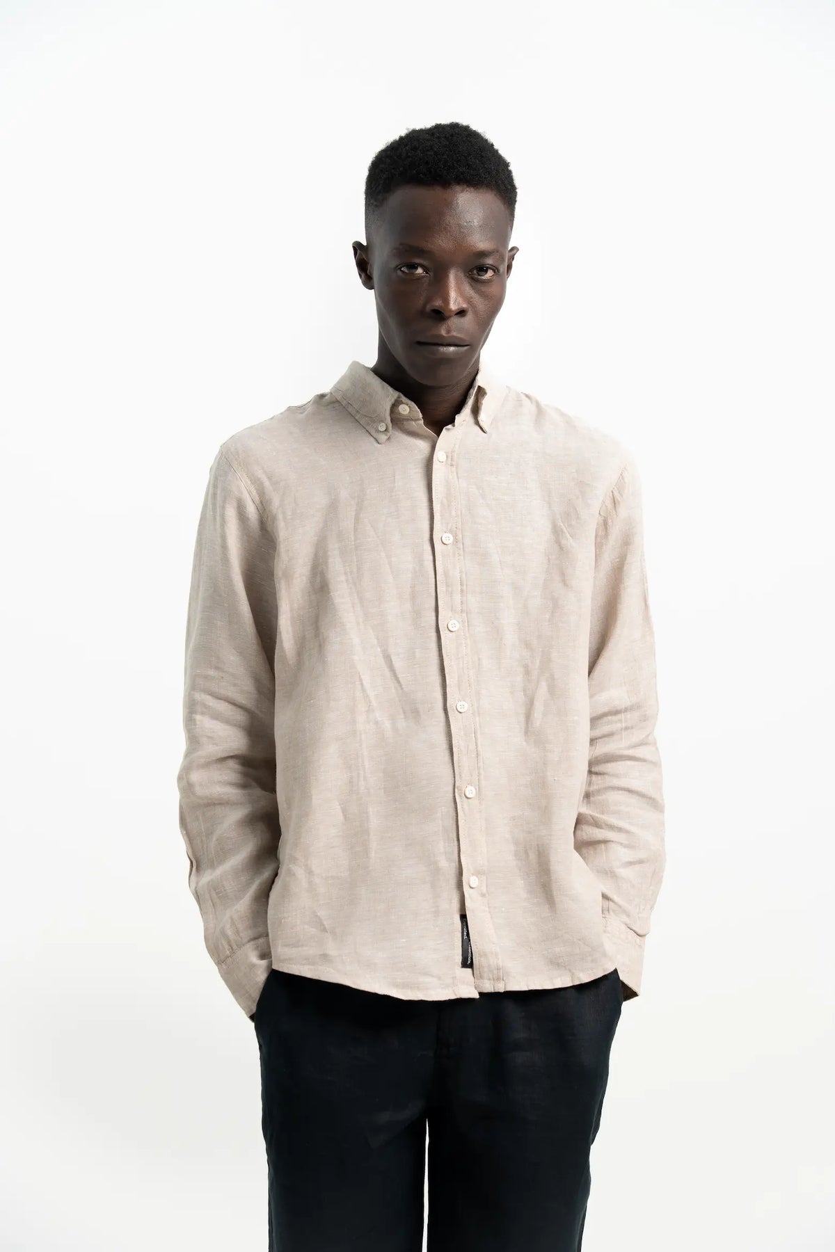VELAIR LINEN TEXTURE LINEN SHIRT