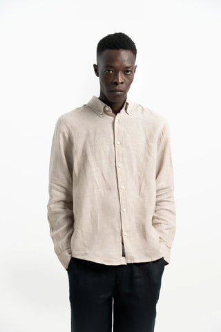 VELAIR LINEN TEXTURE LINEN SHIRT