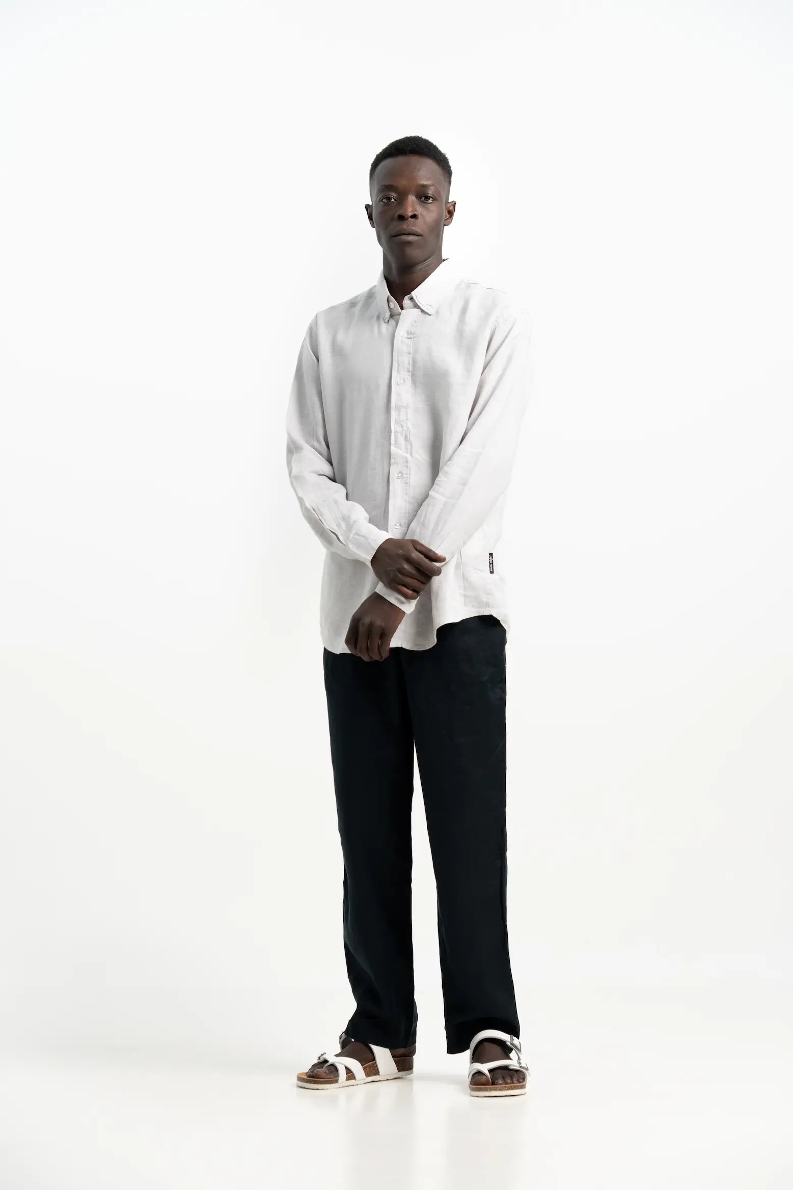 VELAIR LINEN ICE GREY SHIRT