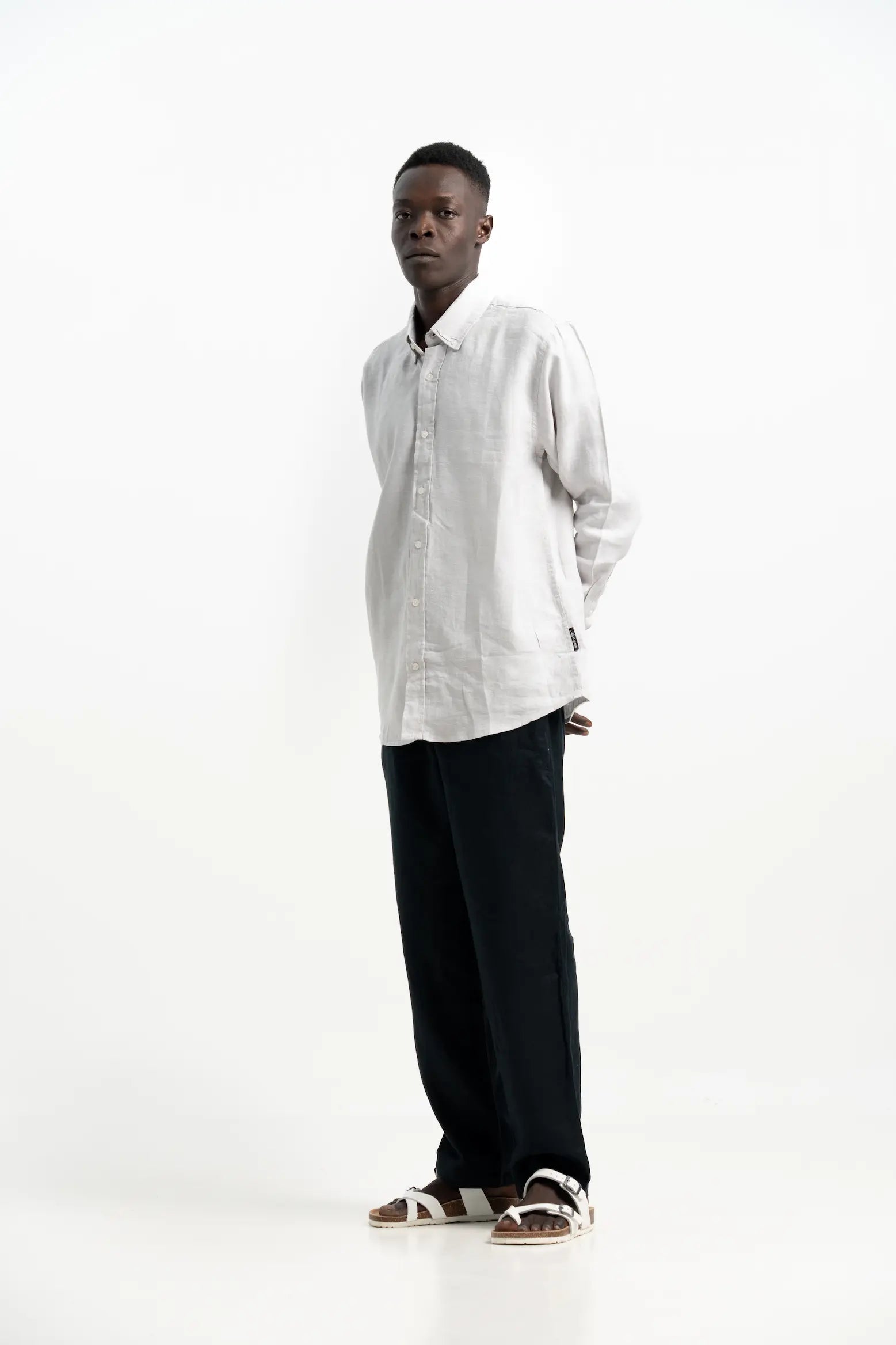 VELAIR LINEN ICE GREY SHIRT
