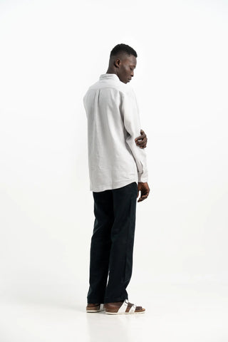 VELAIR LINEN ICE GREY SHIRT