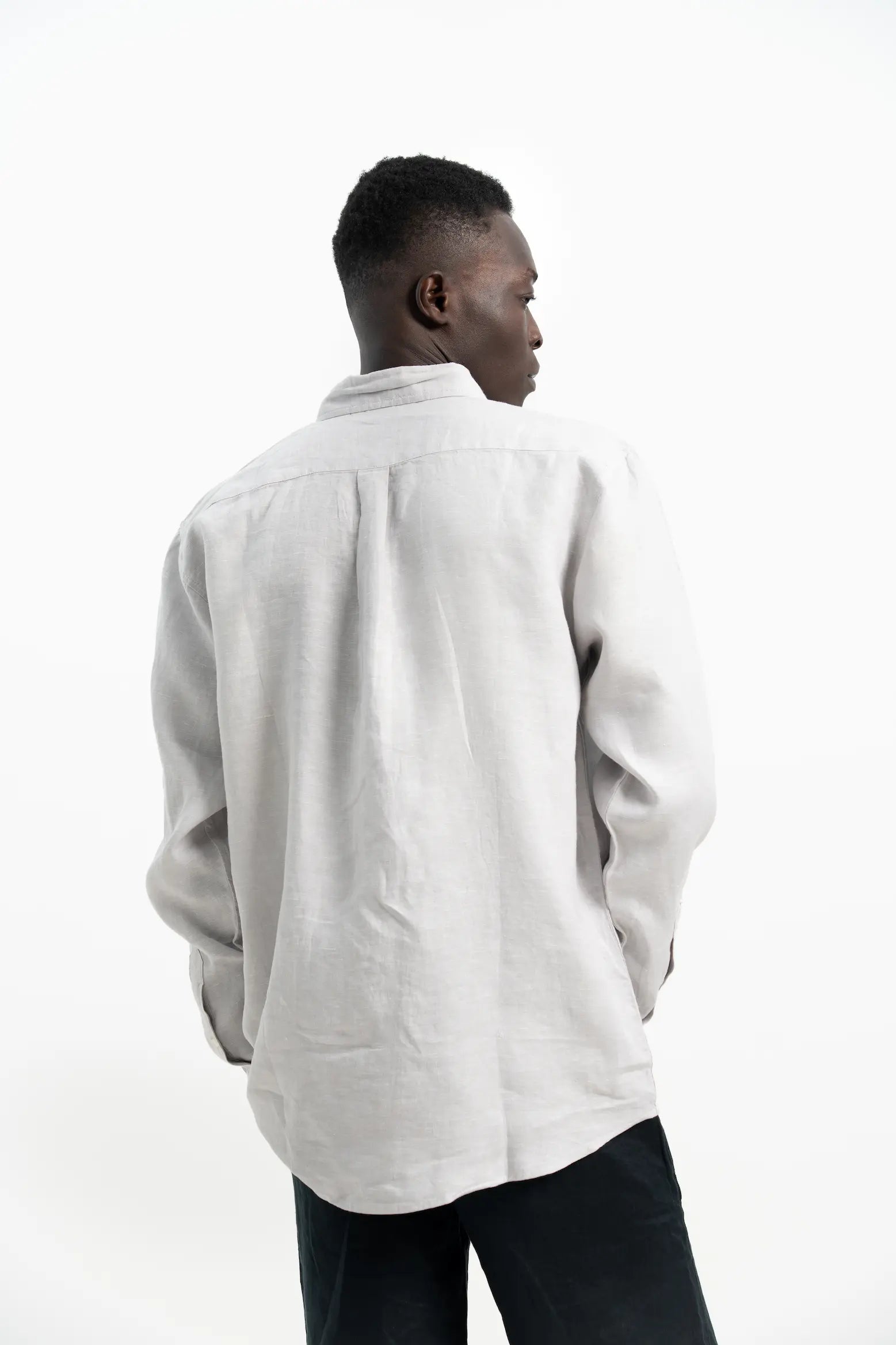 VELAIR LINEN ICE GREY SHIRT