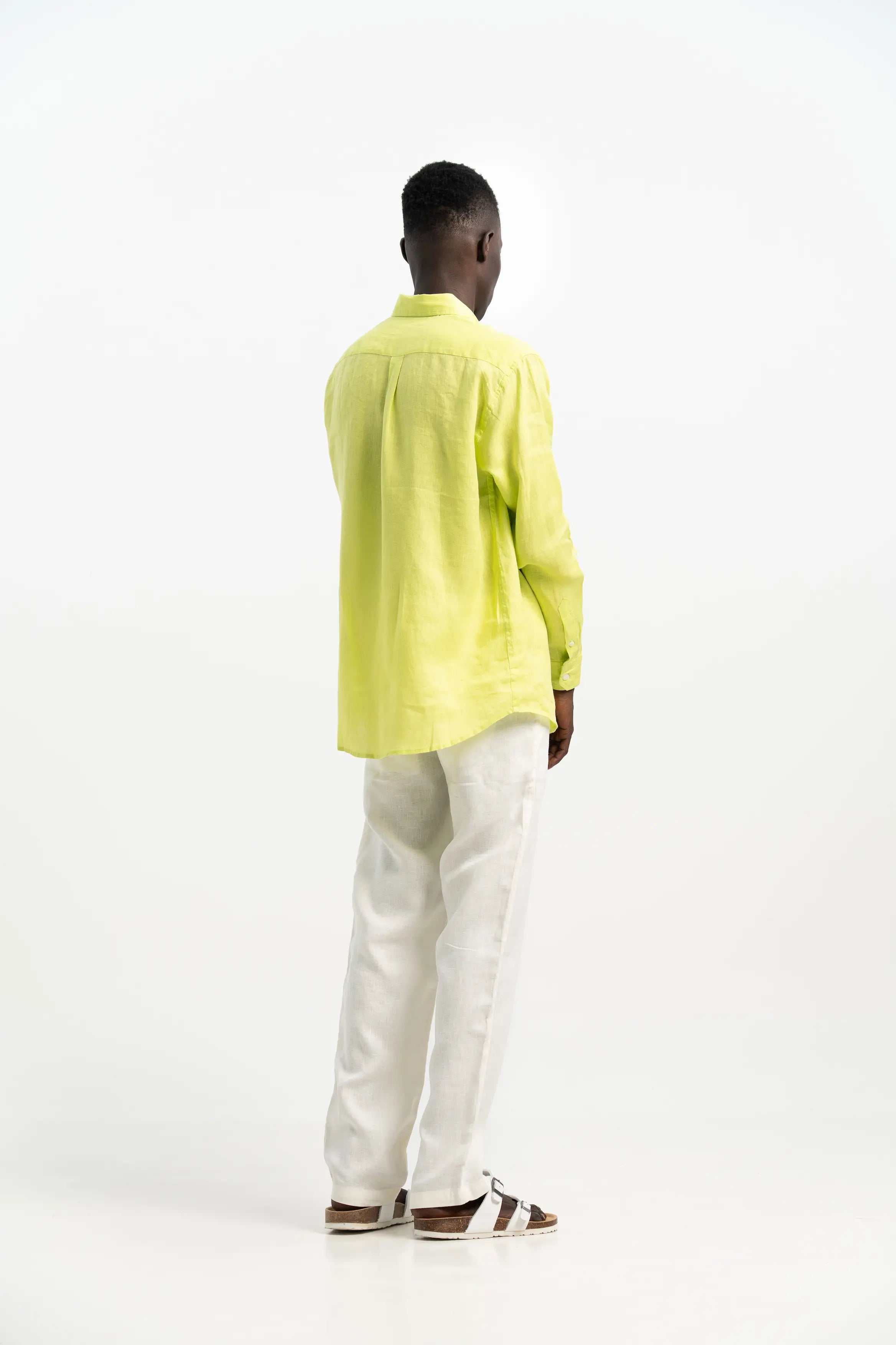 VELAIR LINEN NEON GREEN SHIRT