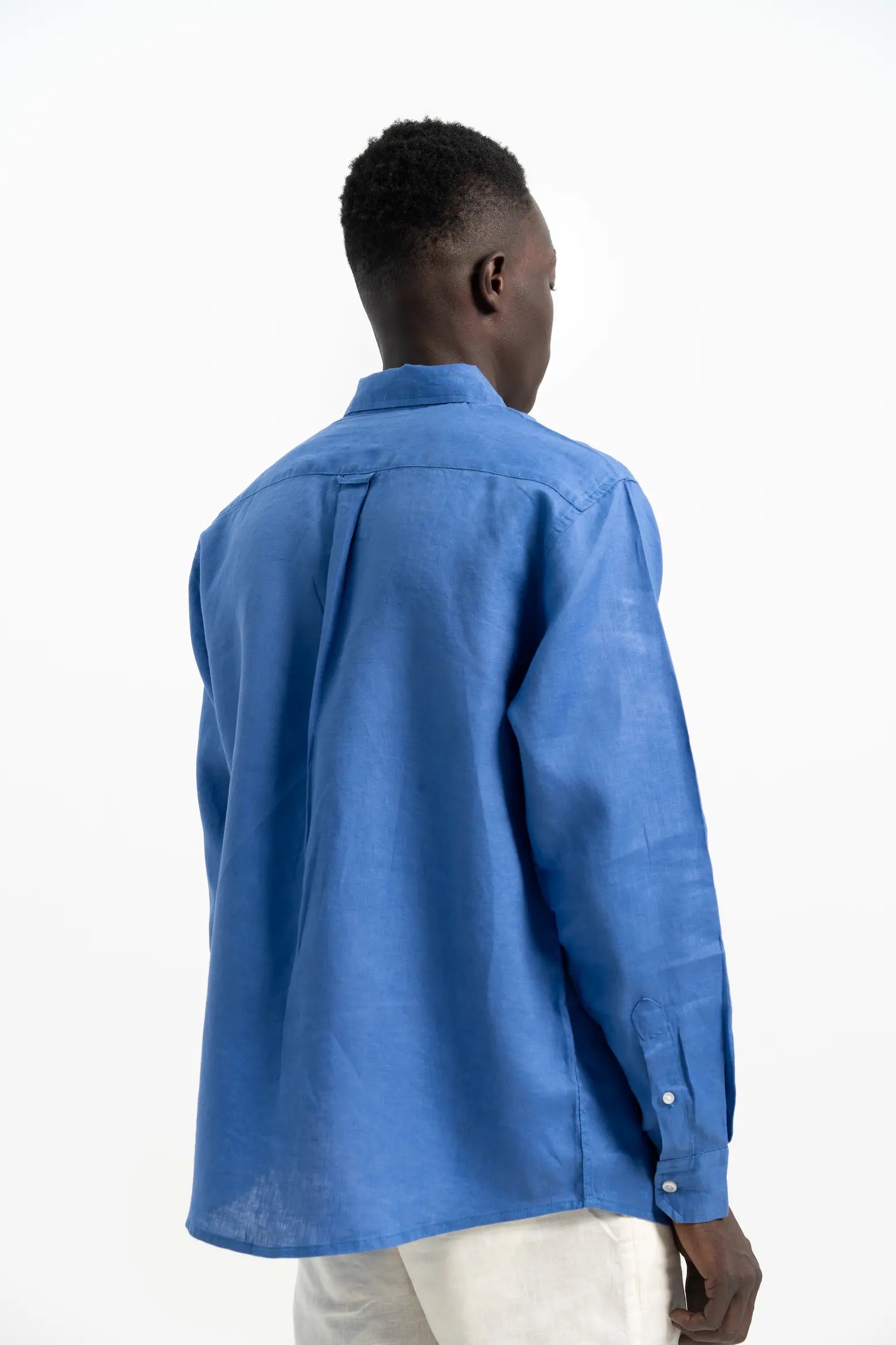 VELAIR LINEN ROYAL BLUE SHIRT