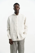 VELAIR LINEN BLACK STRIPS SHIRTS