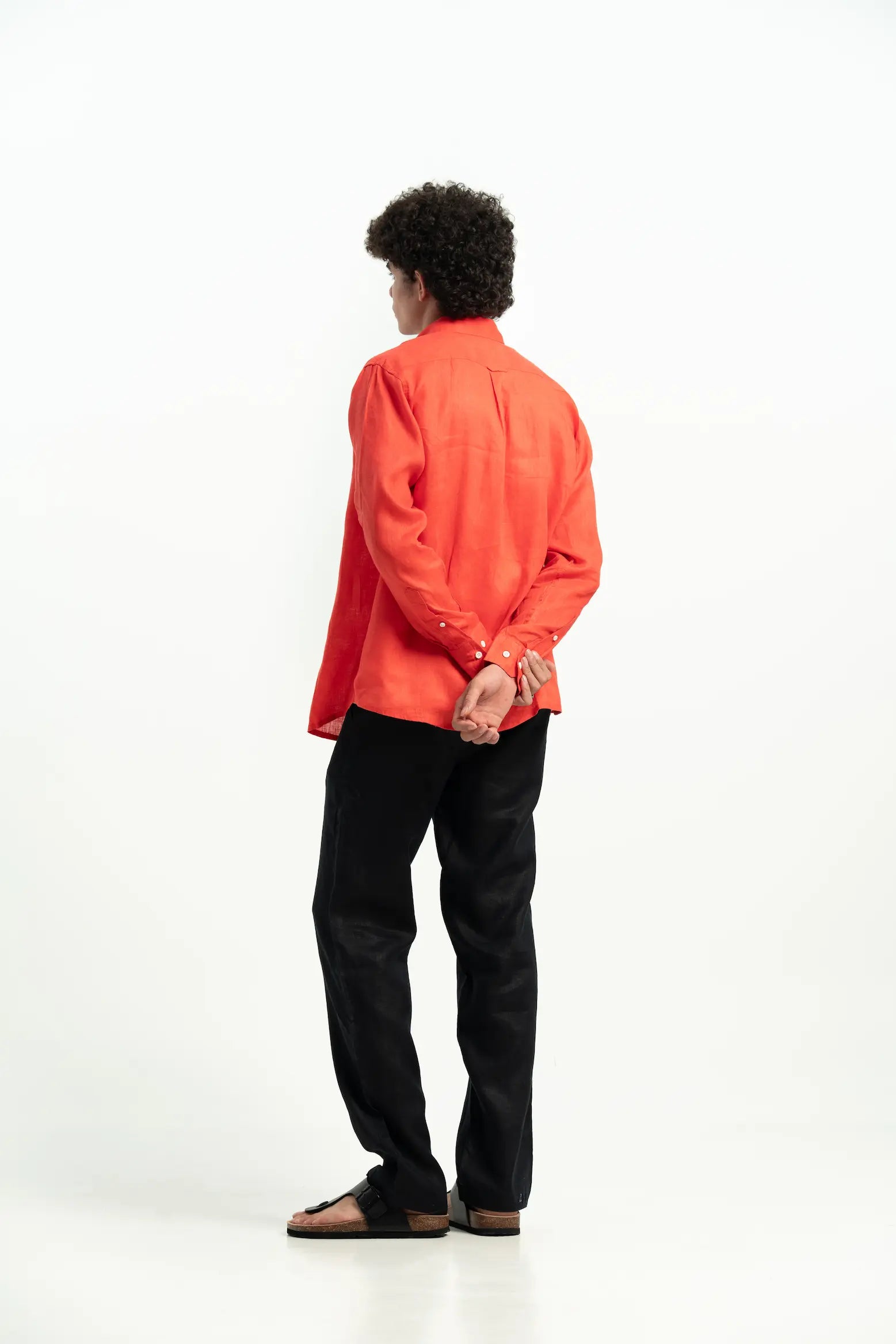 VELAIR LINEN RED PINK SHIRT