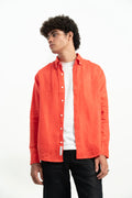 VELAIR LINEN RED PINK SHIRT