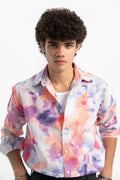 COTTON LINEN ABSTRACT SHIRT