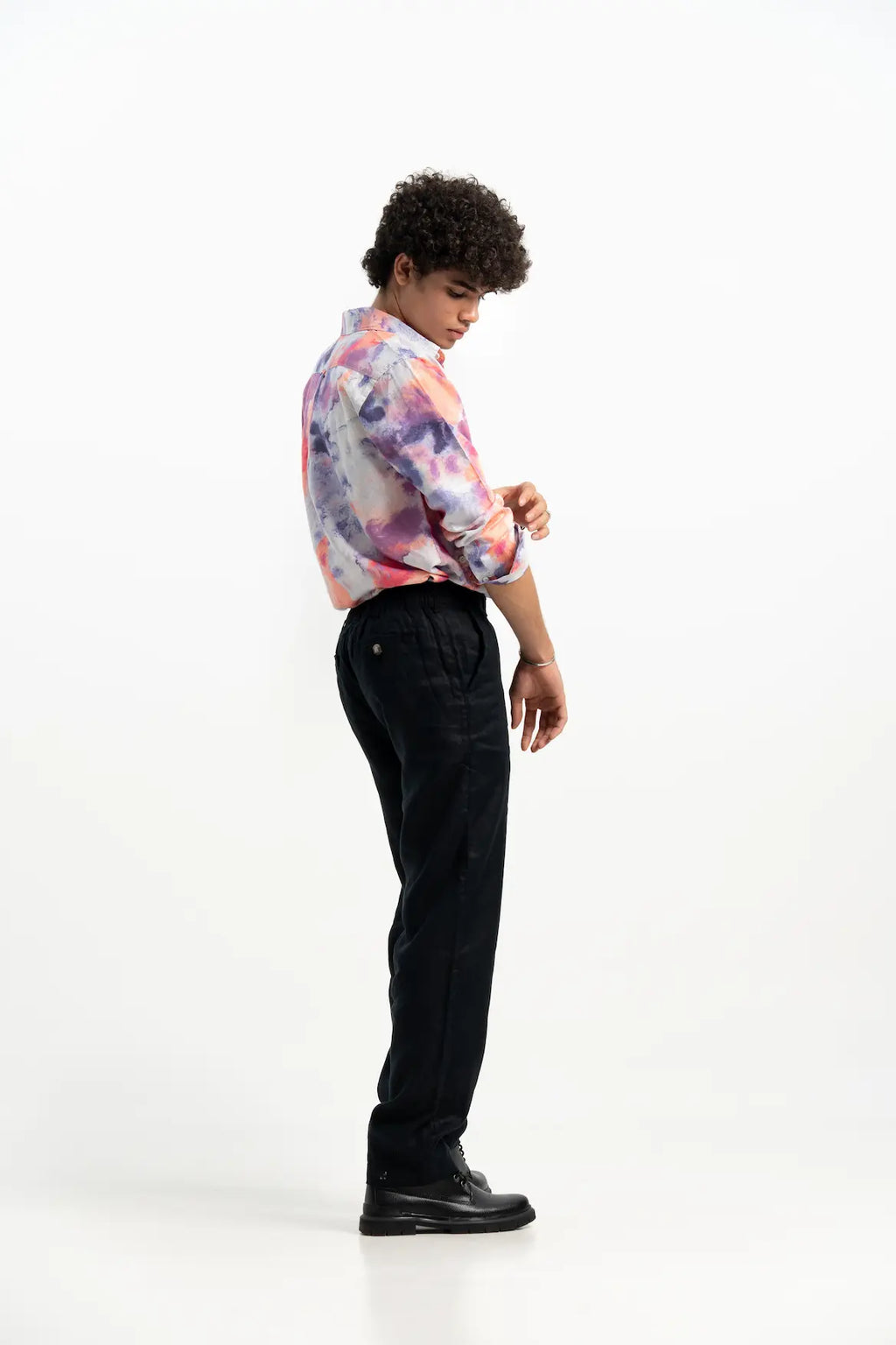 COTTON LINEN ABSTRACT SHIRT