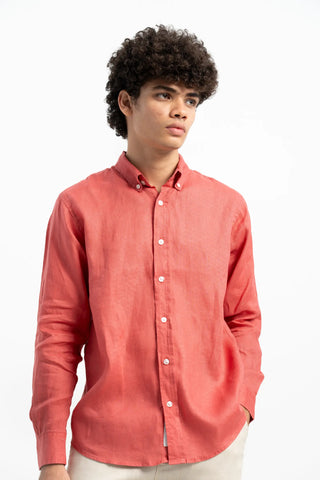 VELAIR LINEN PEACH SHIRT