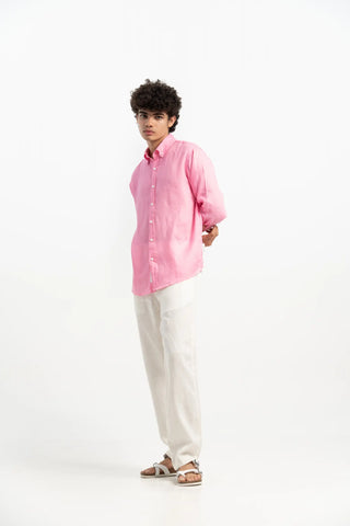 VELAIR LINEN  BABY PINK SHIRTS