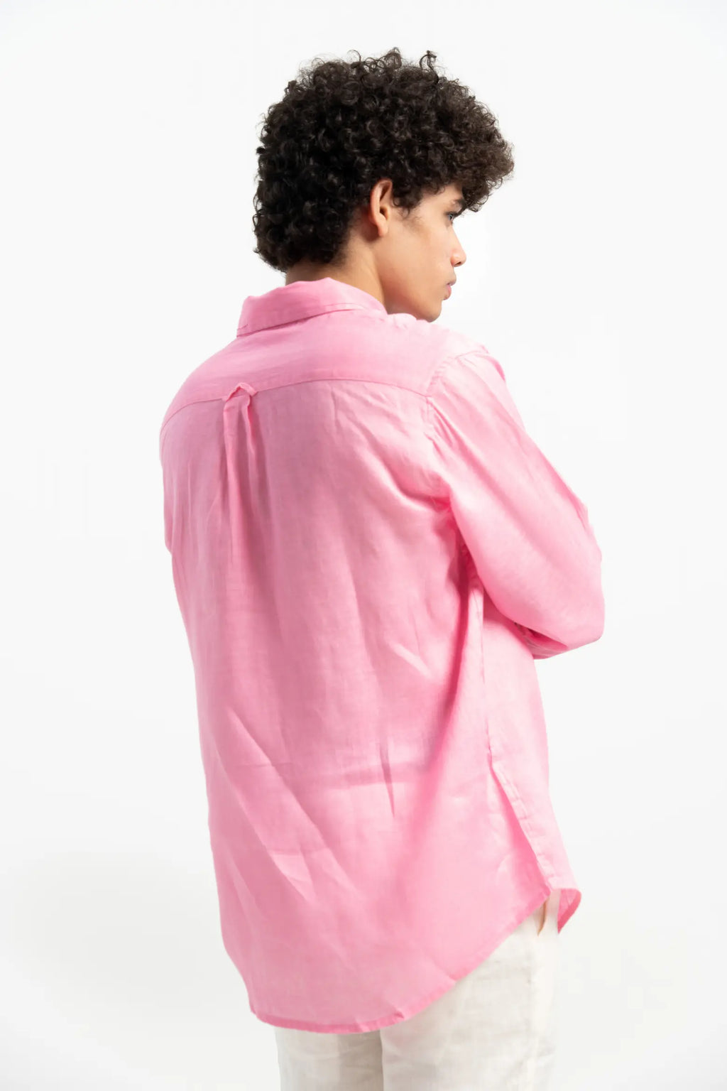 VELAIR LINEN  BABY PINK SHIRTS