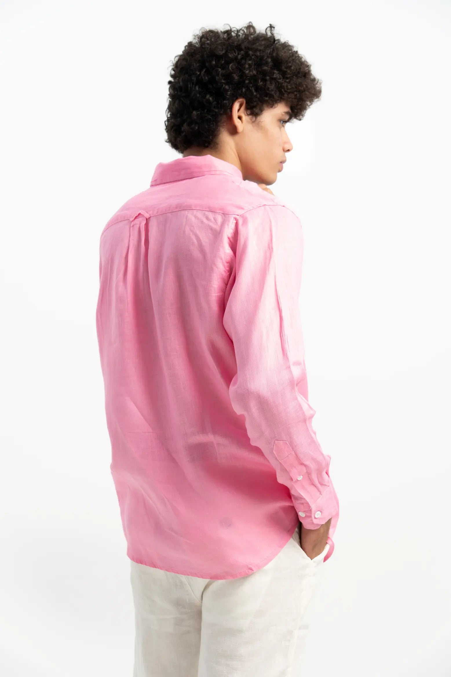VELAIR LINEN  BABY PINK SHIRTS