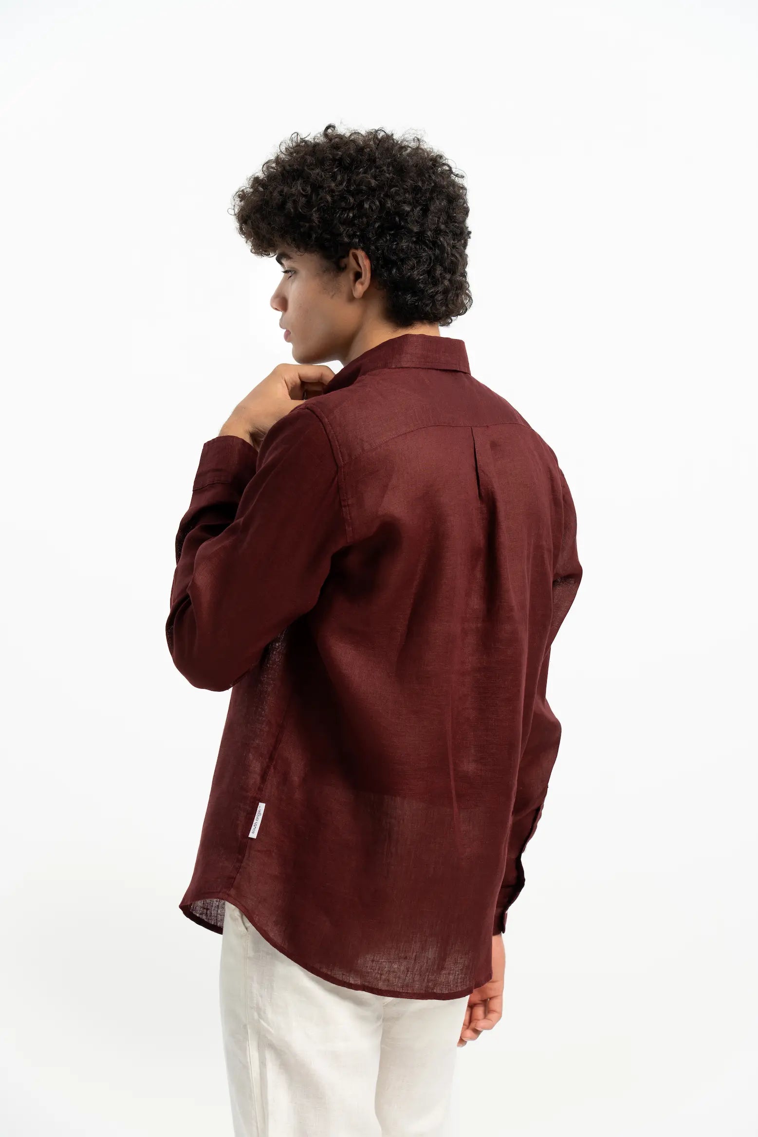 VELAIR LINEN ROYAL MAROON SHIRT
