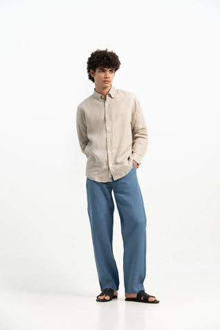 VELAIR LINEN DESSERT BEIGE SHIRT