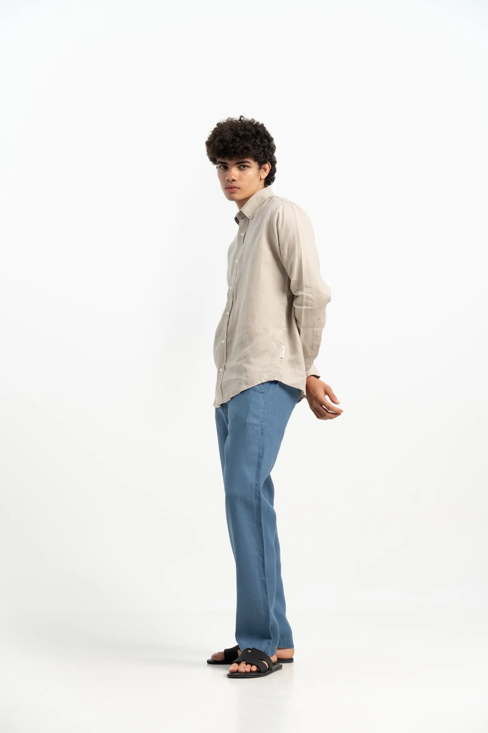 VELAIR LINEN DESSERT BEIGE SHIRT