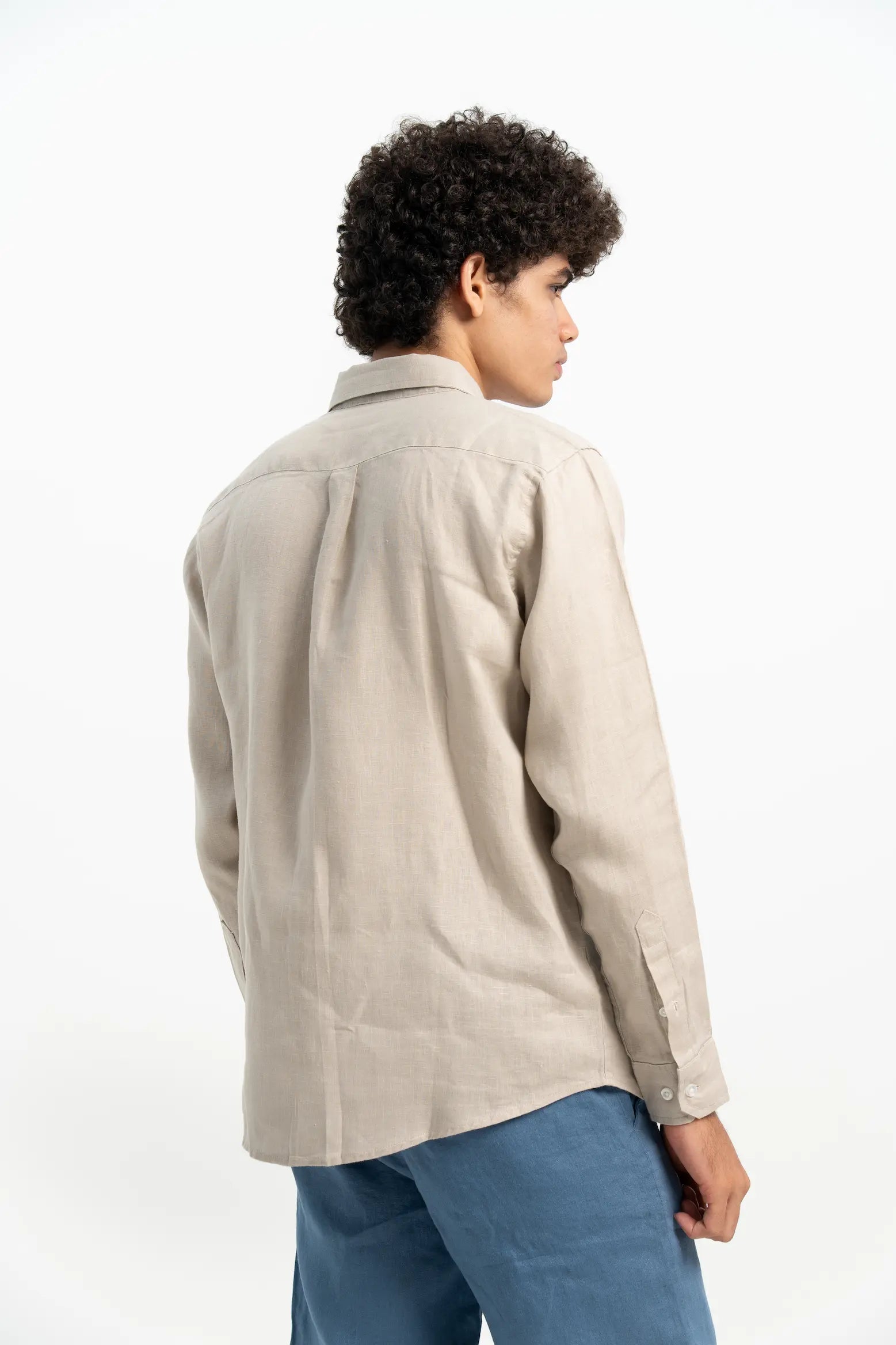 VELAIR LINEN DESSERT BEIGE SHIRT