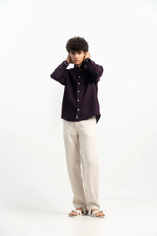 VELAIR LINEN GRAPE SHIRT
