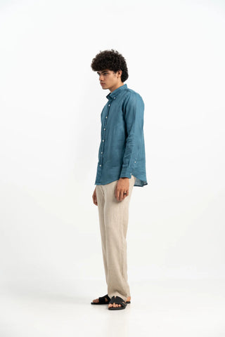VELAIR LINEN PEACOCK SHIRT