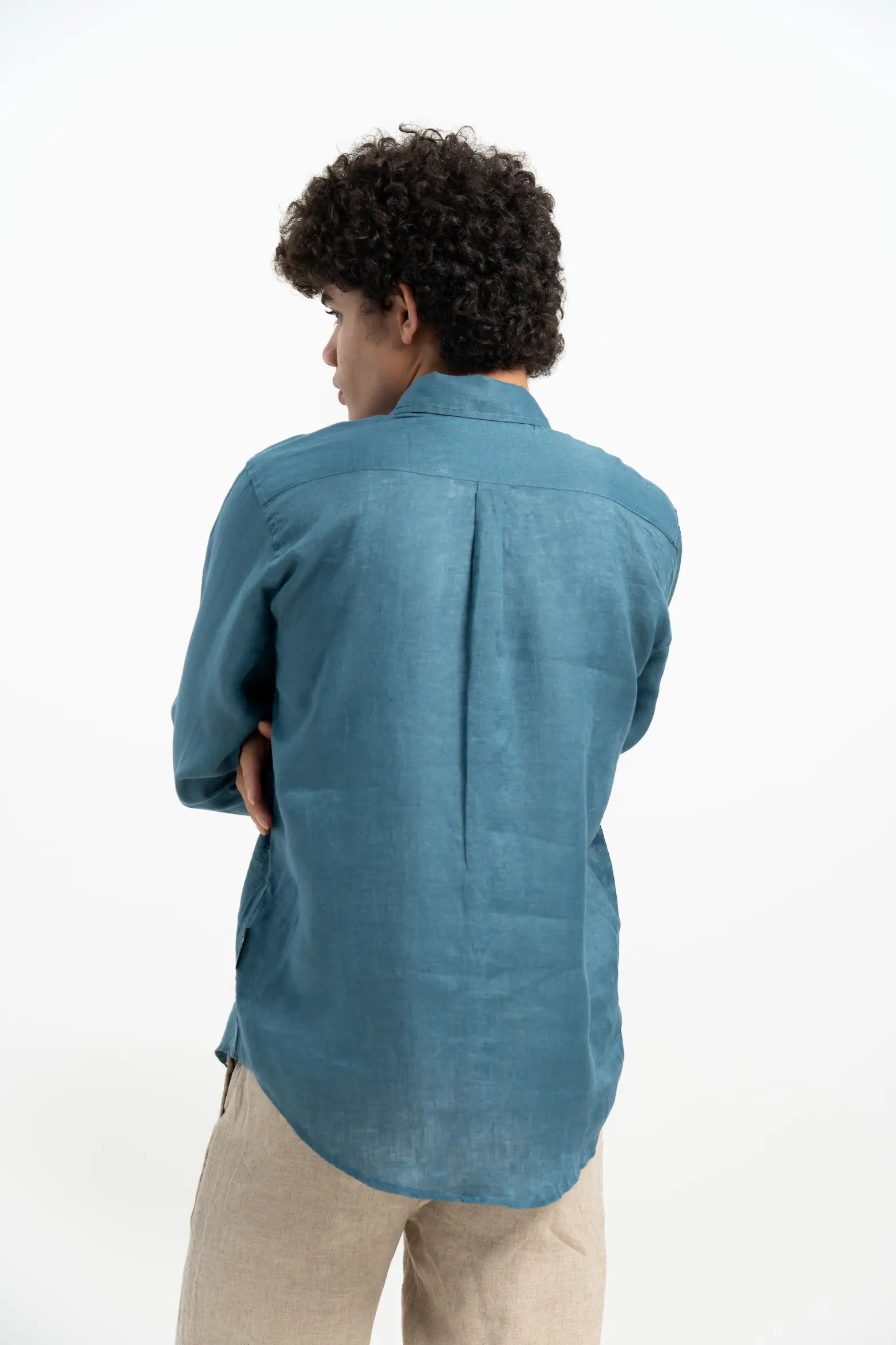 VELAIR LINEN PEACOCK SHIRT