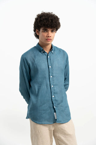 VELAIR LINEN PEACOCK SHIRT