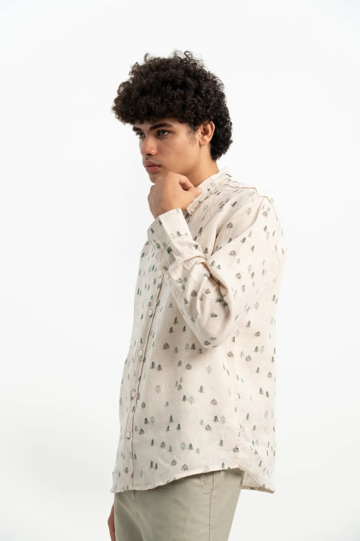 VELAIR LINEN PRINT SHIRTS