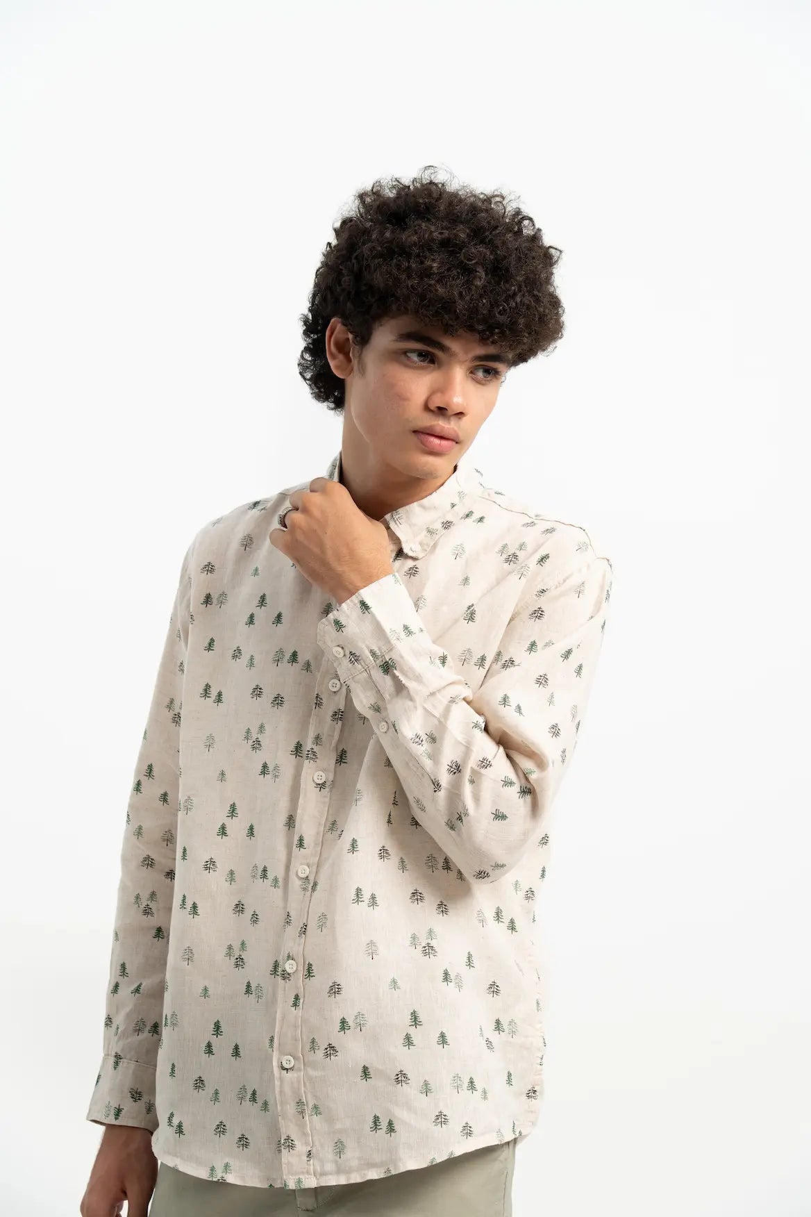 VELAIR LINEN PRINT SHIRTS