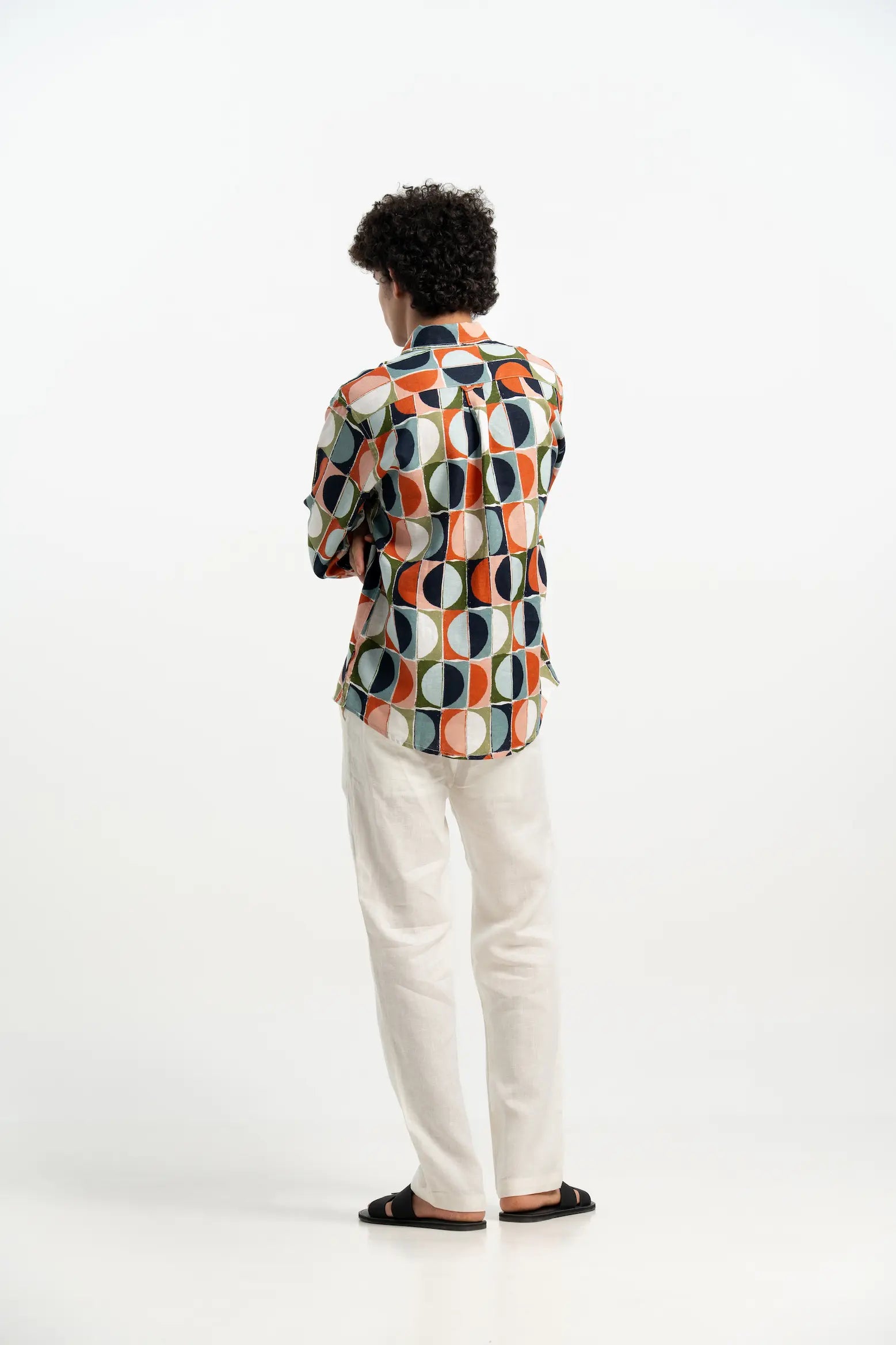 VELAIR LINEN PRINT SHIRT