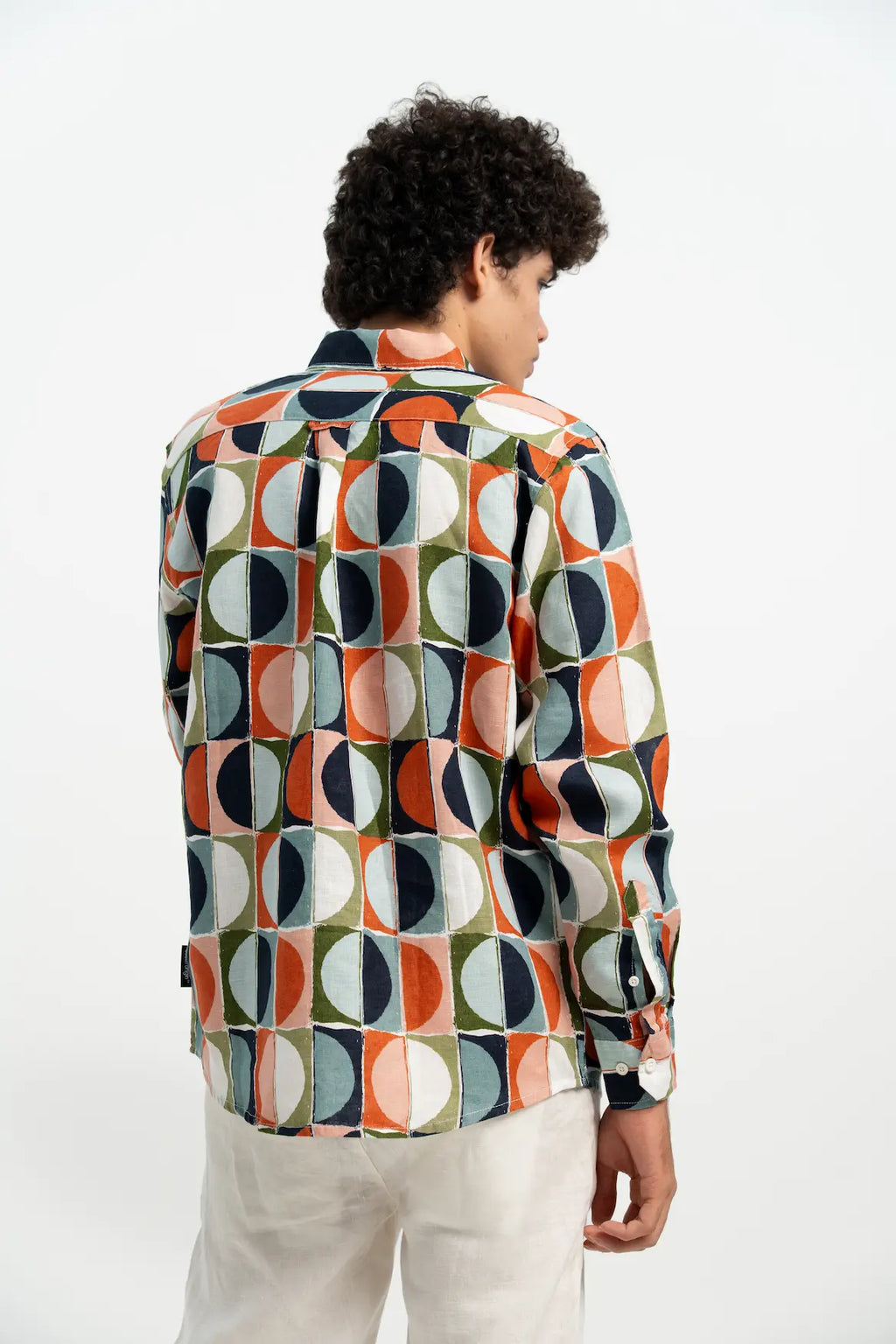 VELAIR LINEN PRINT SHIRT