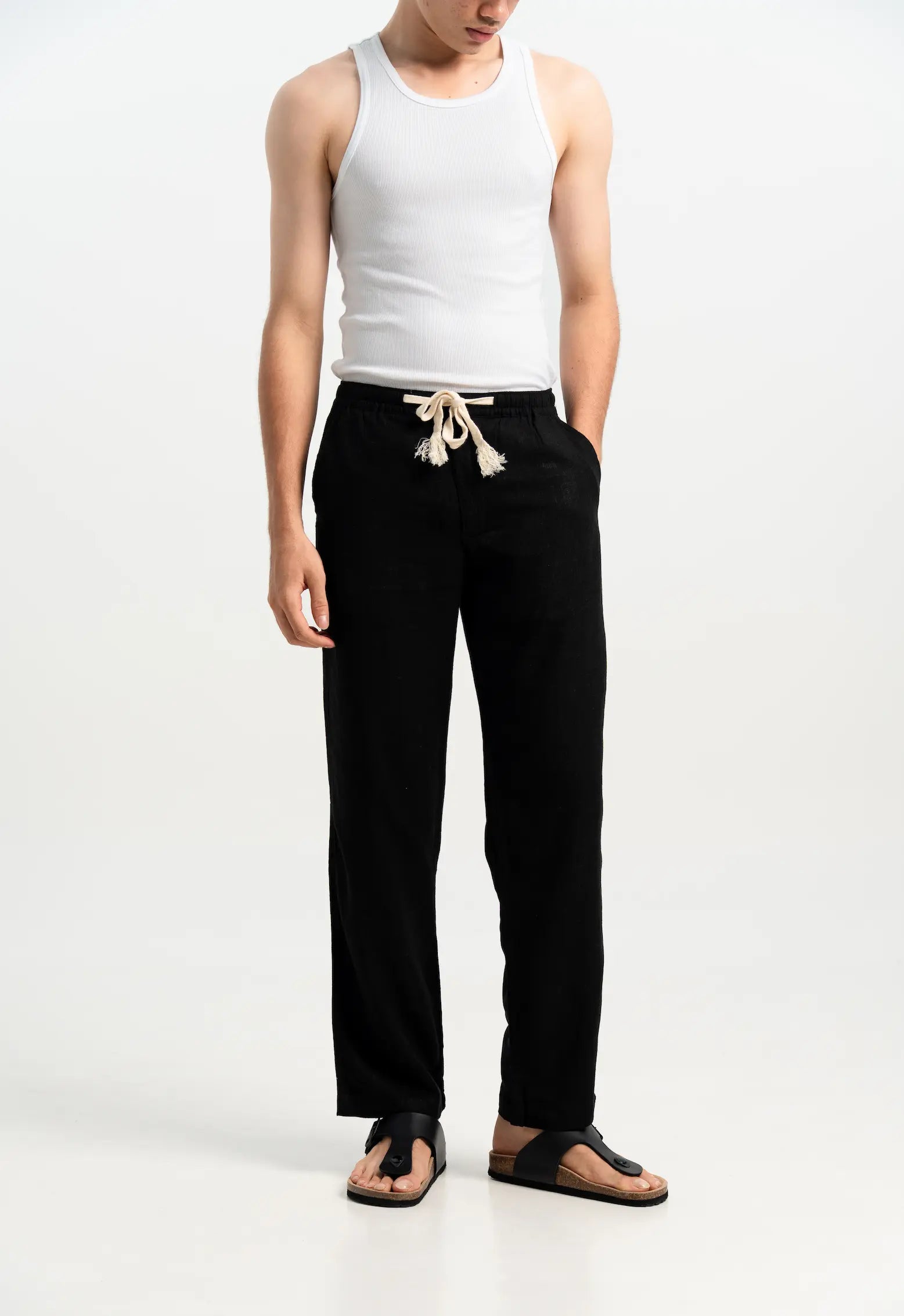 COTTON/LINEN TROUSERS
