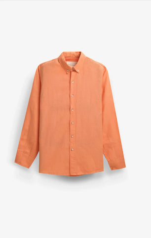 VELAIR LINEN NEON ORANGE SHIRT