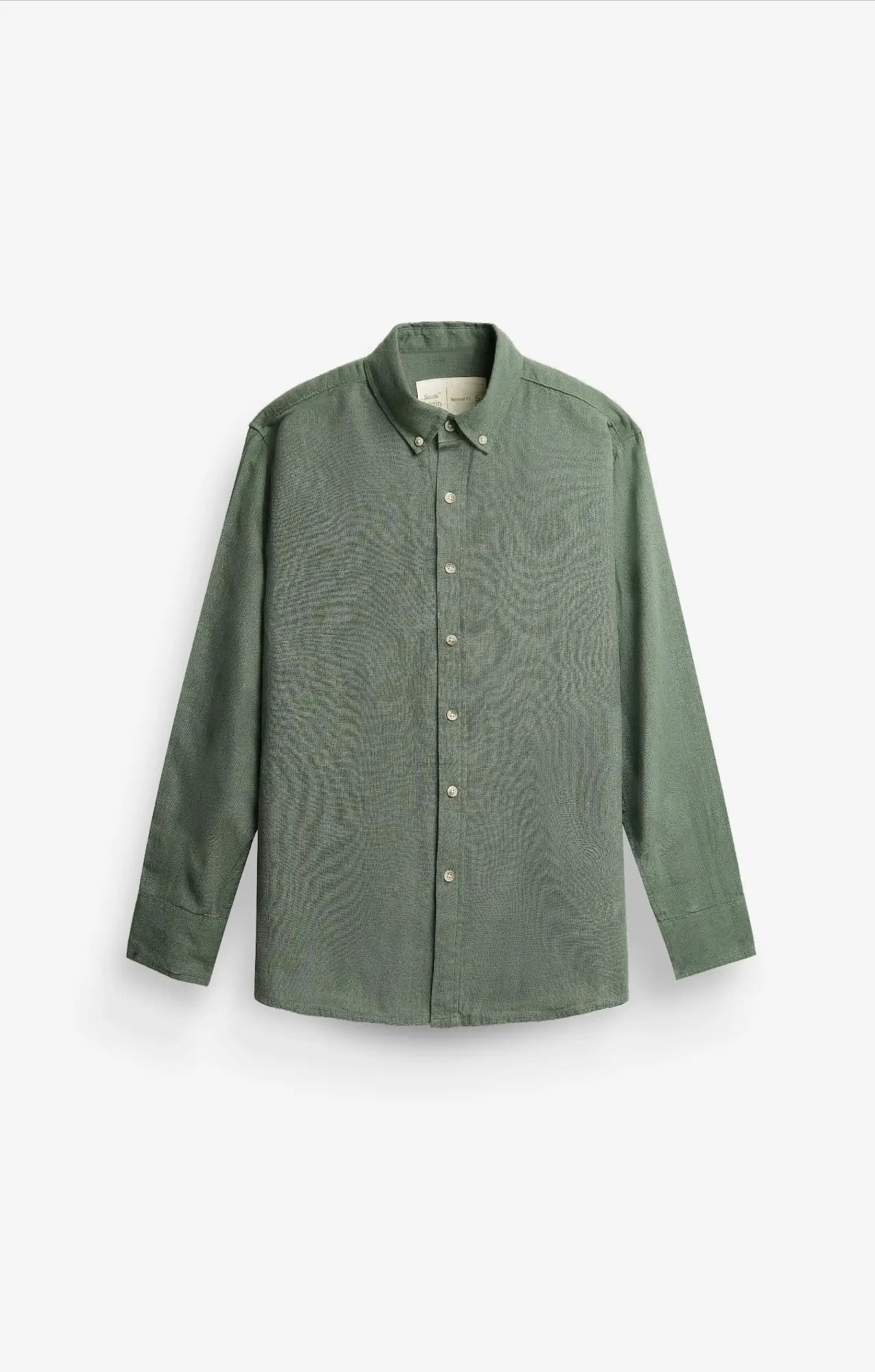 COTTON LINEN HUNTER GREEN SHIRT