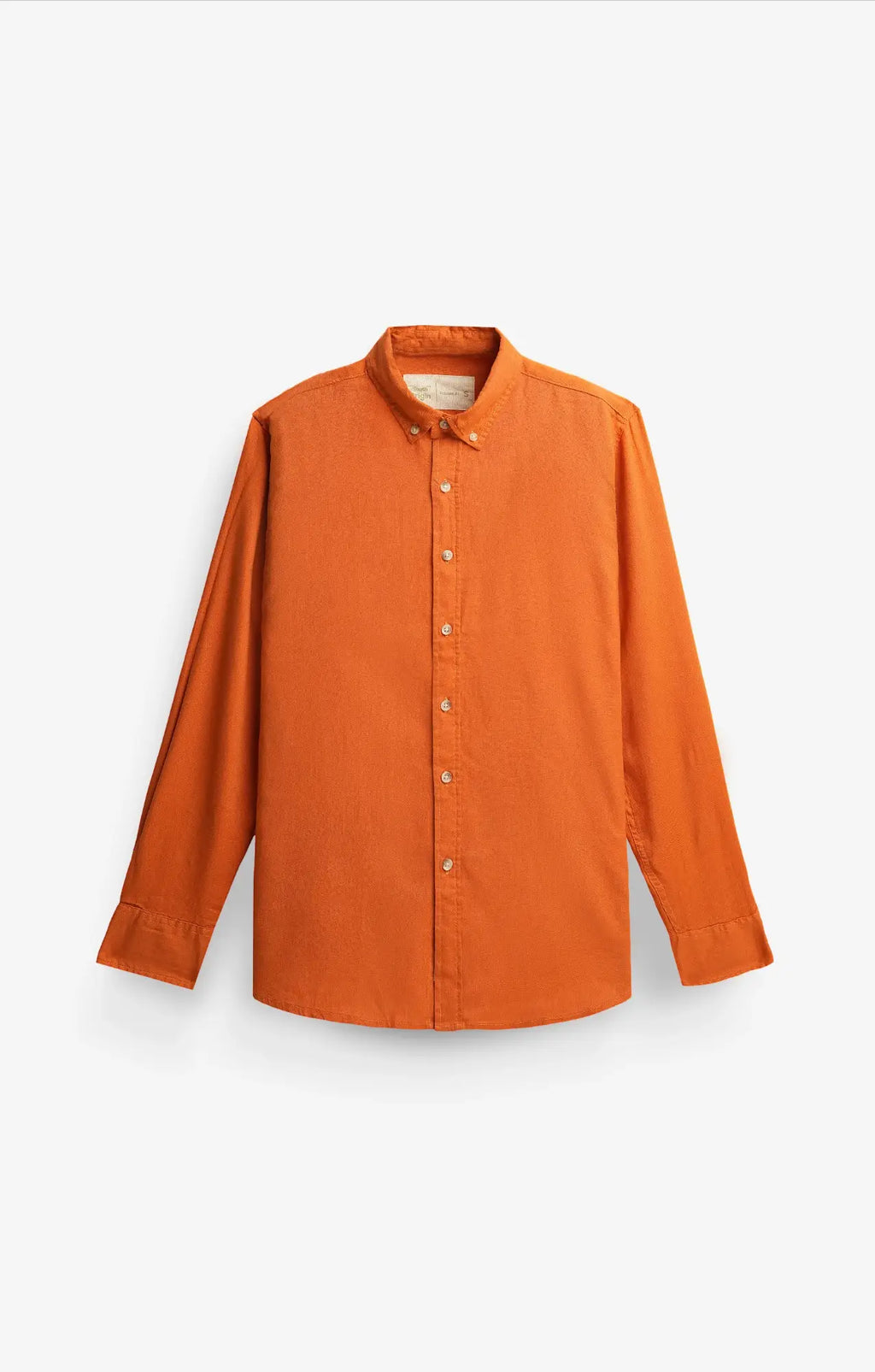 COTTON LINEN CARROT ORANGE SHIRT