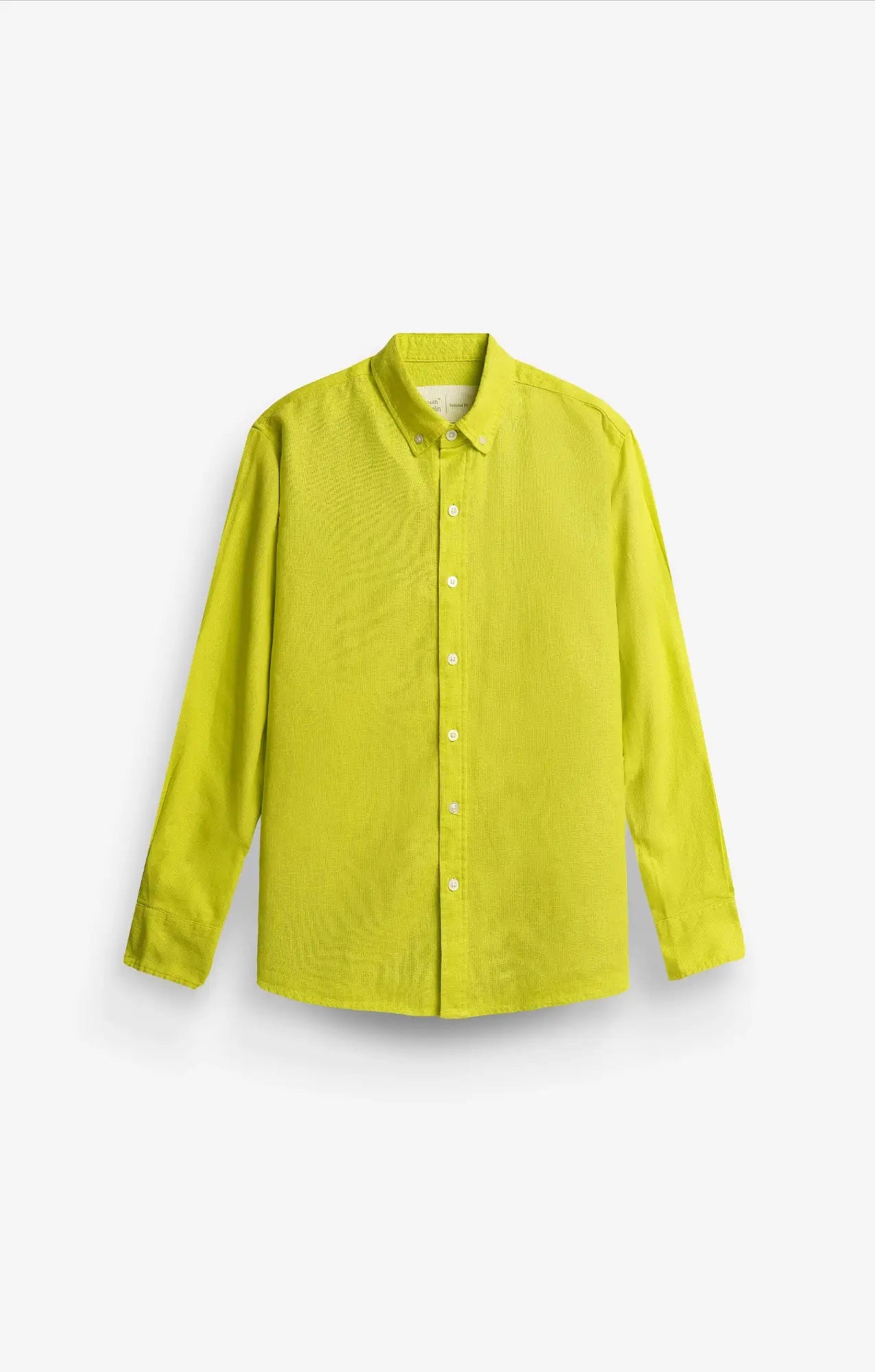 COTTON LINEN NEON GREEN SHIRT
