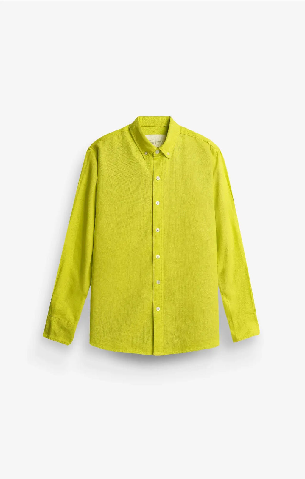 COTTON LINEN NEON GREEN SHIRT
