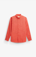 VELAIR LINEN PEACH ORANGE SHIRT