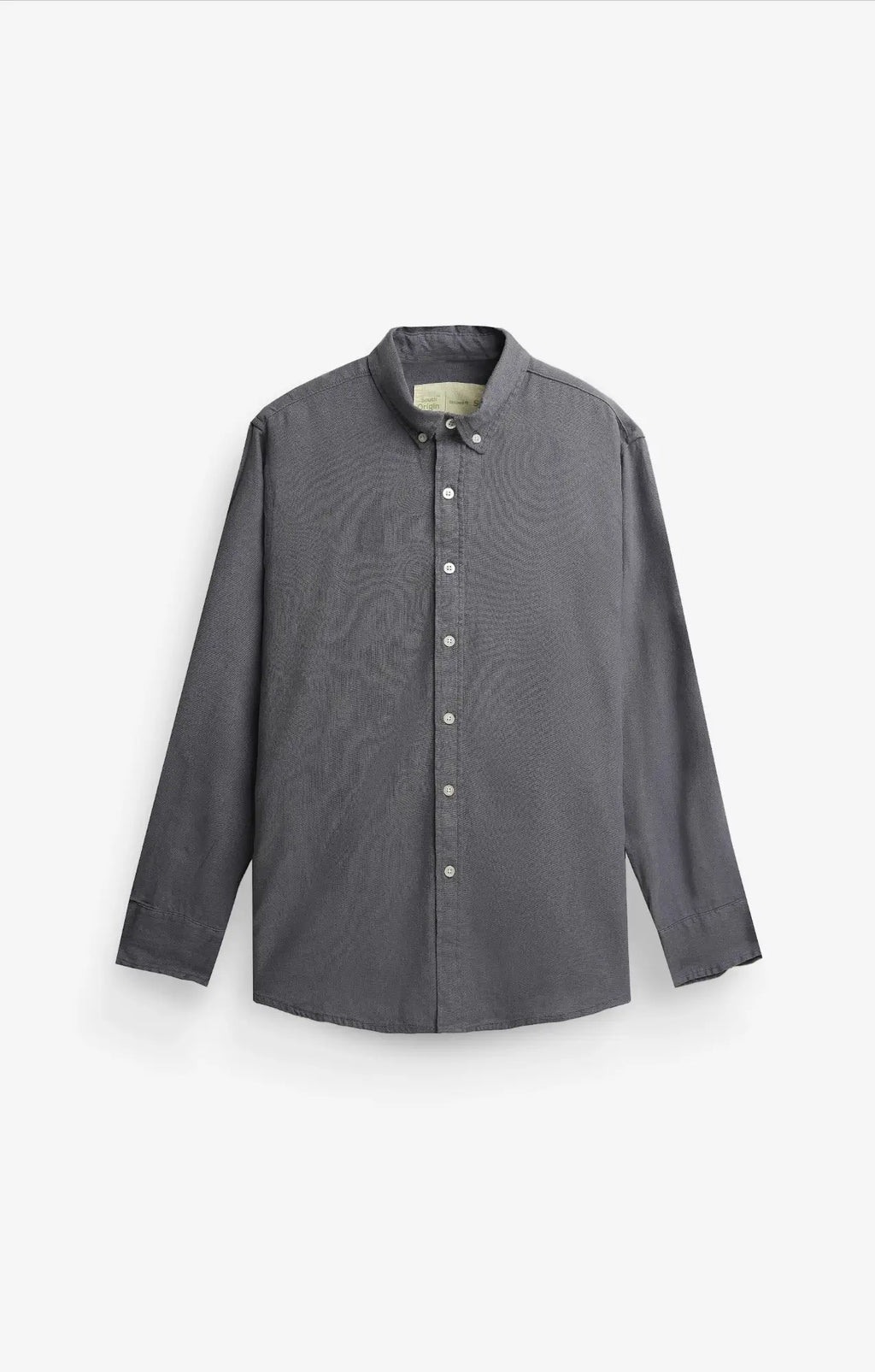 COTTON LINEN SLATE BLUE SHIRT