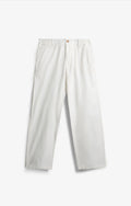 COTTON LINEN TEXTURE WHITE PANTS