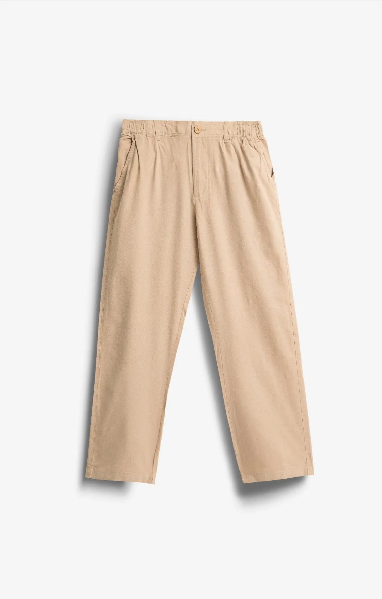 COTTON LINEN KHAKI PANTS
