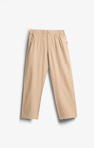 COTTON LINEN KHAKI PANTS