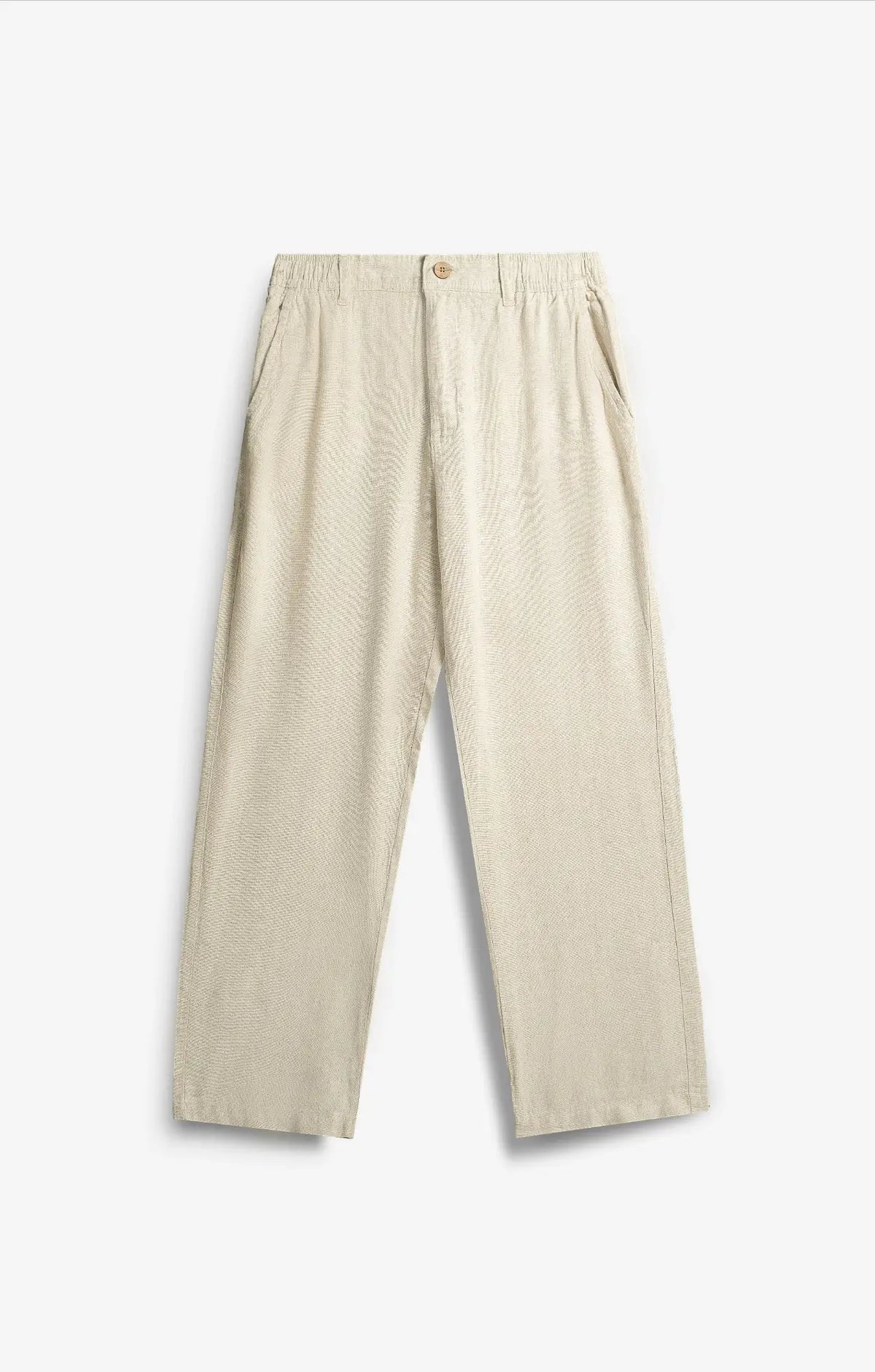 COTTON LINEN DESSERT BEIGE PANTS
