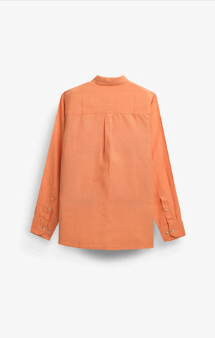 VELAIR LINEN NEON ORANGE SHIRT